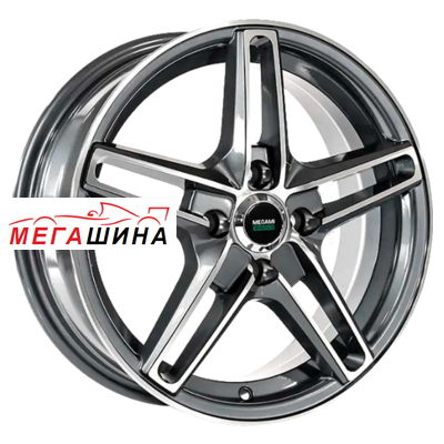 Megami MGM17FF R17 / 7J PCD 5x114.3 ET 37 ЦО 66.6 Литые Графит с полированной лицевой поверхностью