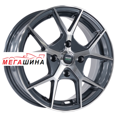 Megami MGM18FF R16 / 6.5J PCD 4x100 ET 49 ЦО 54.1 Литые Графит с полированной лицевой поверхностью