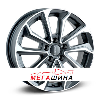 Dezent KS dark R18 / 7.5J PCD 5x112 ET 42 ЦО 57.1 Литые Графит с полированной лицевой поверхностью