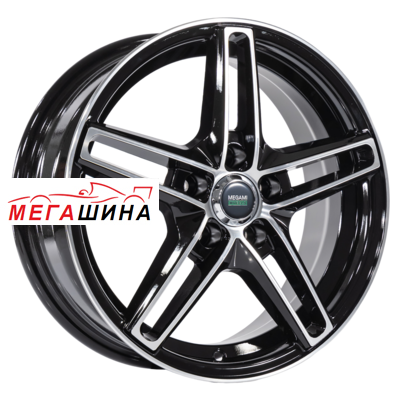 Megami MGM17FF R17 / 7J PCD 5x114.3 ET 35 ЦО 60.1 Литые Черный с полированной лицевой поверхностью