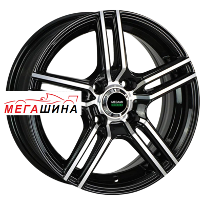 Megami MGM1 R17 / 7J PCD 4x98 ET 35 ЦО 58.6 Литые Черный с полированной лицевой поверхностью