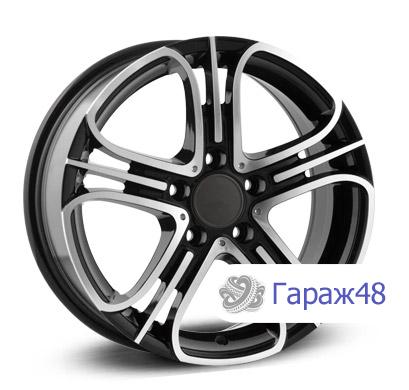 Replica Me72 R16 / 7J PCD 5x112 ET 43 ЦО 66.6 Литые Черный с полированной лицевой поверхностью