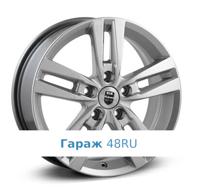 K&amp;K Rassvet KC868 R16 / 6.5J PCD 5x114.3 ET 50 ЦО 67.1 Литые Серебристый