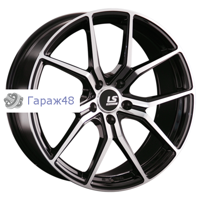 LS RC47 R18 / 8J PCD 5x114.3 ET 45 ЦО 67.1 Литые Черный с полированной лицевой поверхностью