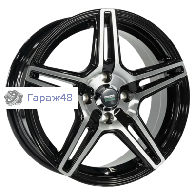 Megami MGM38 R15 / 6.5J PCD 4x114.3 ET 40 ЦО 67.1 Литые Черный с полированной лицевой поверхностью