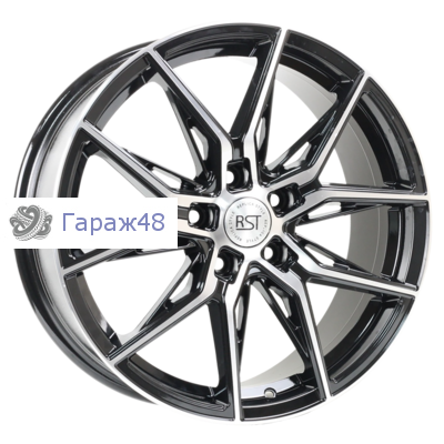 RST R218 R18 / 7.5J PCD 5x114.3 ET 40 ЦО 67.1 Литые Черный с полированной лицевой повехностью