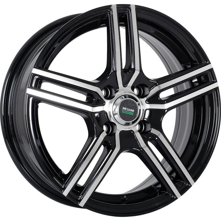 Megami MGM-1 R14 / 5.5J PCD 4x100 ET 35 ЦО 67.1 Литые Черный с полированной лицевой поверхностью