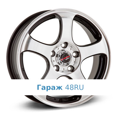 Yamato Imagava R16 / 6J PCD 5x114.3 ET 48 ЦО 67.1 Литые Черный с полированной лицевой поверхностью