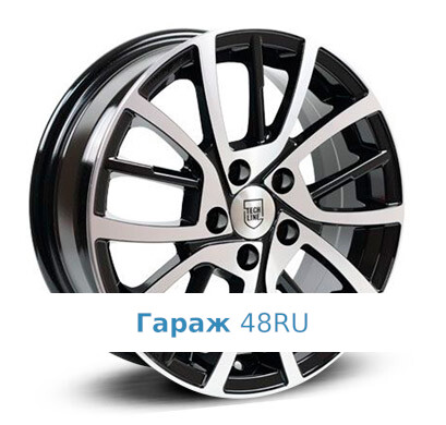 Tech Line 548 R15 / 6J PCD 5x100 ET 40 ЦО 57.1 Литые Черный с полированной лицевой поверхностью