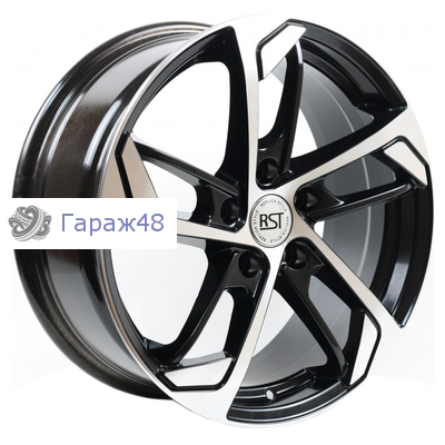 RST R037 (Qashqai) R17 / 7J PCD 5x114.3 ET 40 ЦО 66.1 Литые Черный с полированной лицевой повехностью