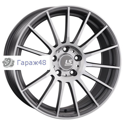 LS RC05 R18 / 8J PCD 5x114.3 ET 45 ЦО 67.1 Литые Графит матовый с полированной лицевой поверхностью