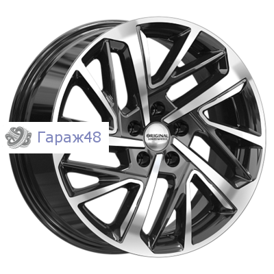 Skad KL-372 R17 / 7J PCD 5x108 ET 43 ЦО 65.1 Литые Черный с полированной лицевой поверхностью