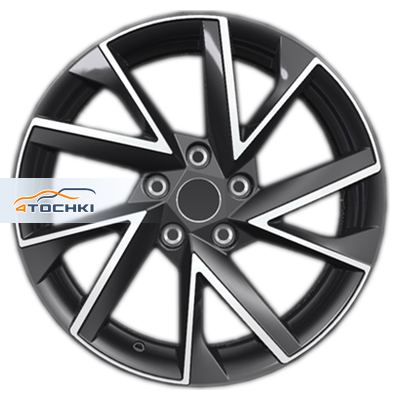 Khomen Wheels KHW1714 RAV4 R17 / 7J PCD 5x114.3 ET 39 ЦО 60.1 Литые Black-FP