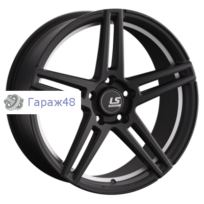 LS RC01 R19 / 8.5J PCD 5x112 ET 35 ЦО 66.6 Литые Черный матовый с частично полированными элементами