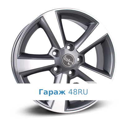 LegeArtis NS38 R17 / 6.5J PCD 5x114.3 ET 40 ЦО 66.1 Литые Графит с полированной лицевой поверхностью
