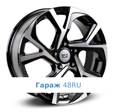 RST R087 R17 / 6.5J PCD 5x114.3 ET 45 ЦО 54.1 Литые Черный с полированной лицевой поверхностью