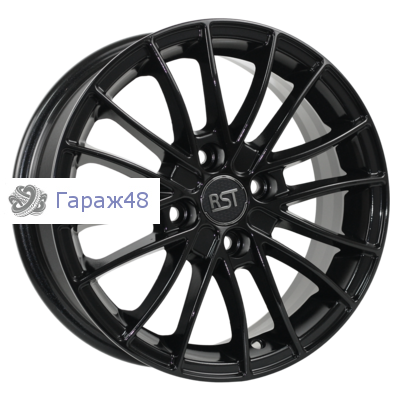 RST R034 R14 / 5.5J PCD 4x98 ET 35 ЦО 58.6 Литые Черный с полированной лицевой поверхностью