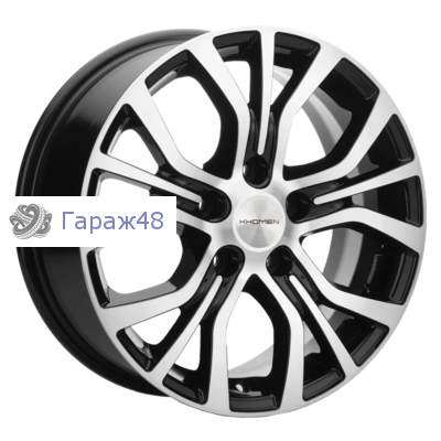 Khomen Wheels KHW1608 Huyndai/Kia R16 / 6.5J PCD 5x114.3 ET 43 ЦО 67.1 Литые Black-FP