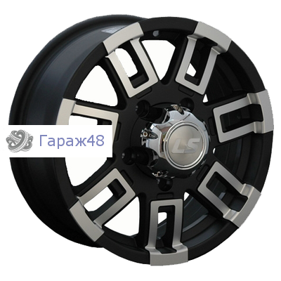 LS 158 R16 / 8J PCD 5x139.7 ET 30 ЦО 98.5 Литые Черный матовый с полированной лицевой поверхностью