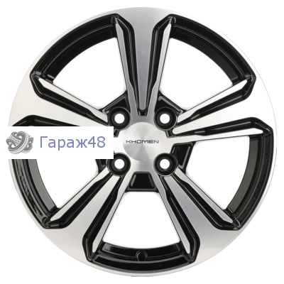 Khomen Wheels KHW1502 Vesta R15 / 6J PCD 4x100 ET 50 ЦО 60.1 Литые Black-FP