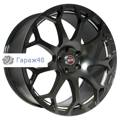 Alcasta M34 R19 / 8J PCD 5x114.3 ET 35 ЦО 60.1 Литые Черный матовый с белой полосой по ободу внутри