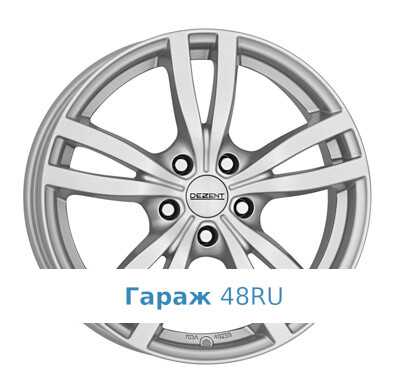 Dezent TC R17 / 7J PCD 5x112 ET 48 ЦО 70.1 Литые Серебристый