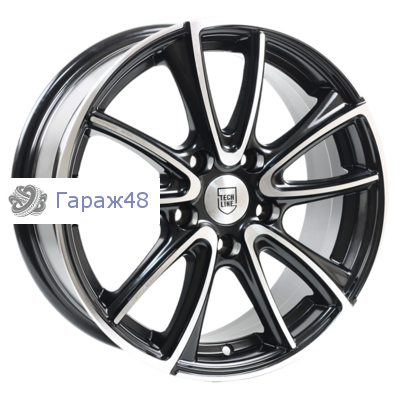 Tech Line 672 R16 / 6.5J PCD 5x114.3 ET 43 ЦО 67.1 Литые Черный с полированной лицевой повехностью