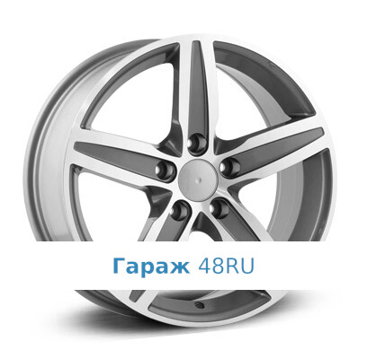 LegeArtis B142 R17 / 8J PCD 5x120 ET 20 ЦО 72.6 Литые Графит с полированной лицевой поверхностью