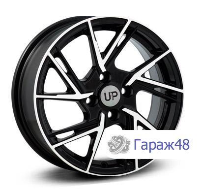 LS Up115 R15 / 6.5J PCD 5x100 ET 38 ЦО 57.1 Литые Черный с полированной лицевой поверхностью