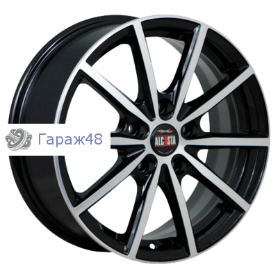 Alcasta M61 R17 / 7J PCD 5x108 ET 45 ЦО 63.35 Литые Черный с полированной лицевой поверхностью