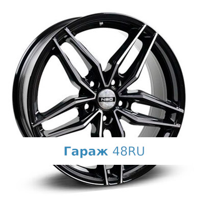 Neo 882 R18 / 8J PCD 5x108 ET 45 ЦО 63.4 Литые Черный с полированной лицевой поверхностью