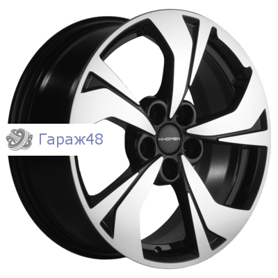 Khomen Wheels KHW1724 Camry R17 / 7J PCD 5x114.3 ET 45 ЦО 60.1 Литые Black-FP