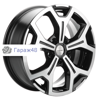 Khomen Wheels KHW17102 VW Multivan R17 / 6.5J PCD 5x120 ET 60 ЦО 65.1 Литые Black-FP