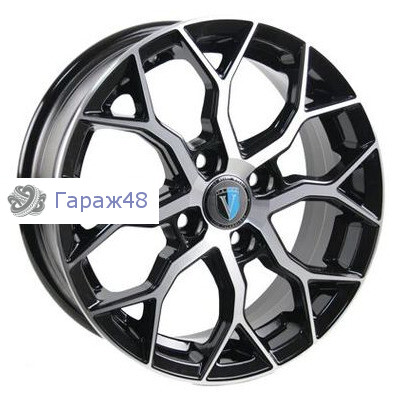 Venti 1519 R15 / 6J PCD 4x100 ET 46 ЦО 60.1 Литые Черный с полированной лицевой повехностью