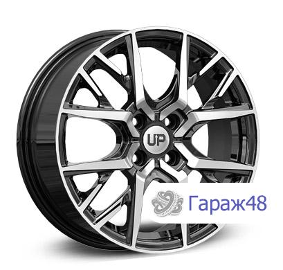 LS Up124 R16 / 6.5J PCD 4x114.3 ET 43 ЦО 67.1 Литые Черный с полированной лицевой поверхностью