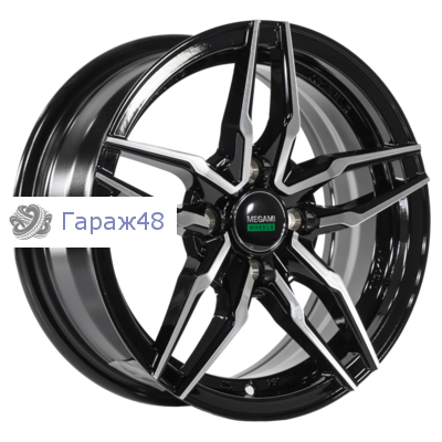 Megami MGM30 R14 / 6J PCD 4x98 ET 35 ЦО 58.6 Литые Черный с полированной лицевой поверхностью