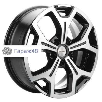 Khomen Wheels KHW17102 Mercedes Vito R17 / 6.5J PCD 5x112 ET 50 ЦО 66.6 Литые Black-FP