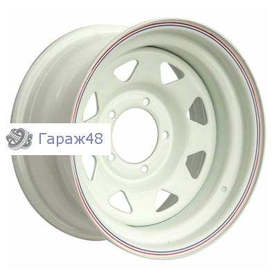 LS УАЗ треуг. мелкий R16 / 8J PCD 5x139.7 ET 0 ЦО 110 Штампованные Белый