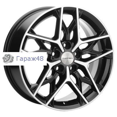 Khomen Wheels KHW1709 DFM580 R17 / 7J PCD 5x110 ET 45 ЦО 67.1 Литые Black-FP