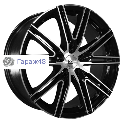 RST R168 Volvo R18 / 8J PCD 5x108 ET 50 ЦО 63.4 Литые Черный с полированной лицевой повехностью