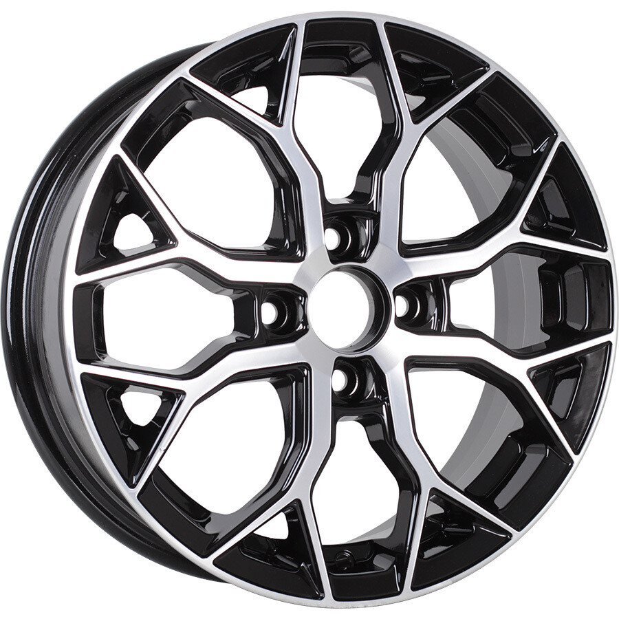 Venti 1519 R15 / 6J PCD 4x100 ET 46 ЦО 54.1 Литые Черный с полированной лицевой поверхностью