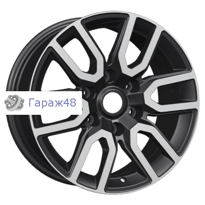 Khomen Wheels KHW1723 JAC T6 Pickup R17 / 8J PCD 6x139.7 ET 30 ЦО 106.1 Литые Black-FP
