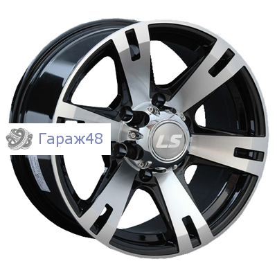LS 182 R17 / 8J PCD 6x139.7 ET 25 ЦО 106.1 Литые Черный матовый с полированной лицевой поверхностью