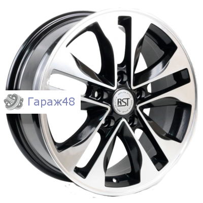 RST R116 R16 / 6.5J PCD 5x112 ET 46 ЦО 57.1 Литые Черный с полированной лицевой повехностью
