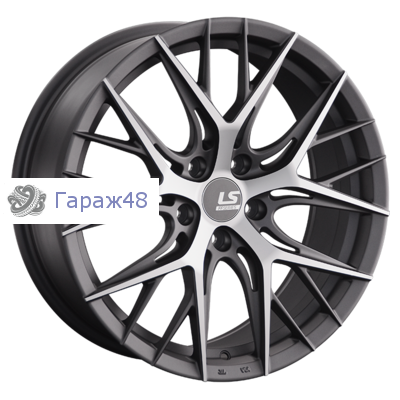 LS RC57 R18 / 8J PCD 5x114.3 ET 34 ЦО 67.1 Литые Графит матовый с полированной лицевой поверхностью