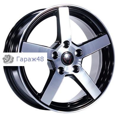 NZ R02 R17 / 7J PCD 4x100 ET 43 ЦО 60.1 Литые Черный с полированной лицевой поверхностью