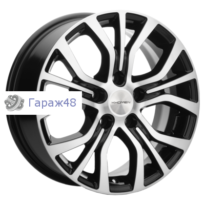 Khomen Wheels KHW1608 Changan CS35 R16 / 6.5J PCD 5x110 ET 46 ЦО 63.3 Литые Black-FP