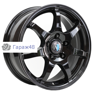 Venti А1162 R16 / 6.5J PCD 5x114.3 ET 45 ЦО 67.1 Литые Черный с полированной лицевой поверхностью