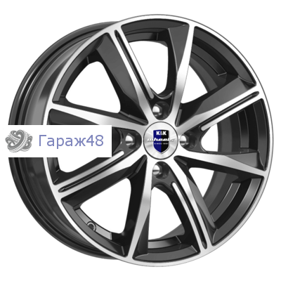 K&amp;K Арнар (КС904) R16 / 7J PCD 5x112 ET 50 ЦО 57.1 Литые Черный с полированной лицевой поверхностью