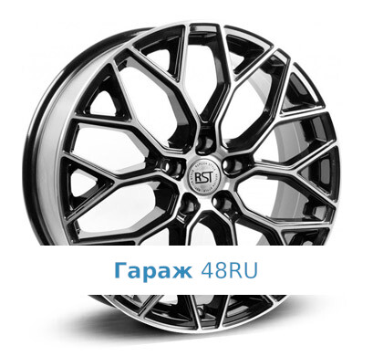 RST R059 R19 / 7J PCD 5x108 ET 36 ЦО 65.1 Литые Черный с полированной лицевой поверхностью